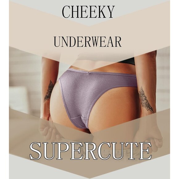 Women's Cotton Bikini Underwear Pack Soft Stretch Low Rise Hipster Stylish - Picture 5 of 6